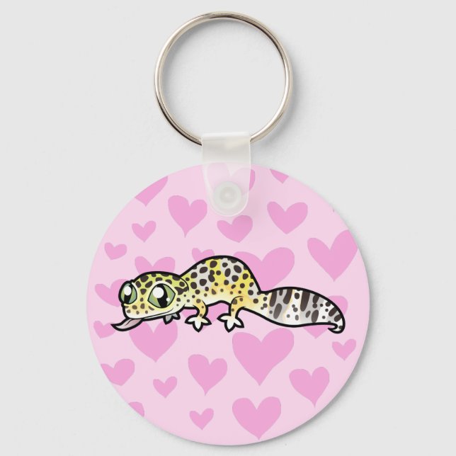 Leopard Gecko Kärlek Nyckelring (Framsida)