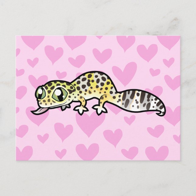 Leopard Gecko Kärlek Vykort (Framsida)
