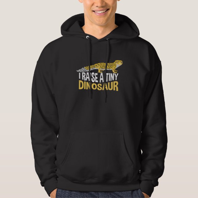 Leopard Gecko Little Dinosaur Pet Joke Lizard Hoodie (Framsida)
