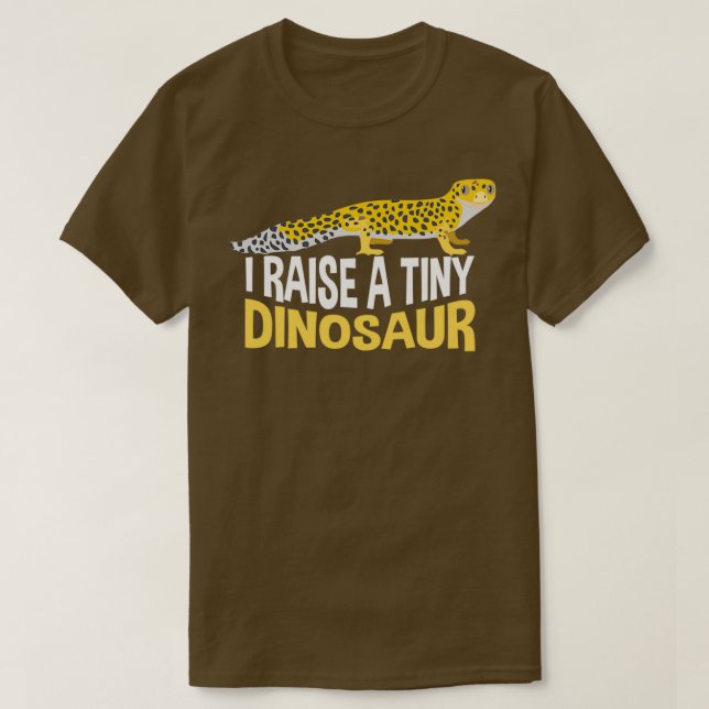 Leopard Gecko Little Dinosaur Pet Joke Lizard T Shirt (Design framsida)