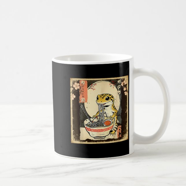 Leopard Gecko Lizard Ramen Crested Gecko Japanese  Kaffemugg (Höger)
