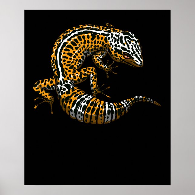 Leopard Gecko Lizard Reptile Poster (Framsidan)