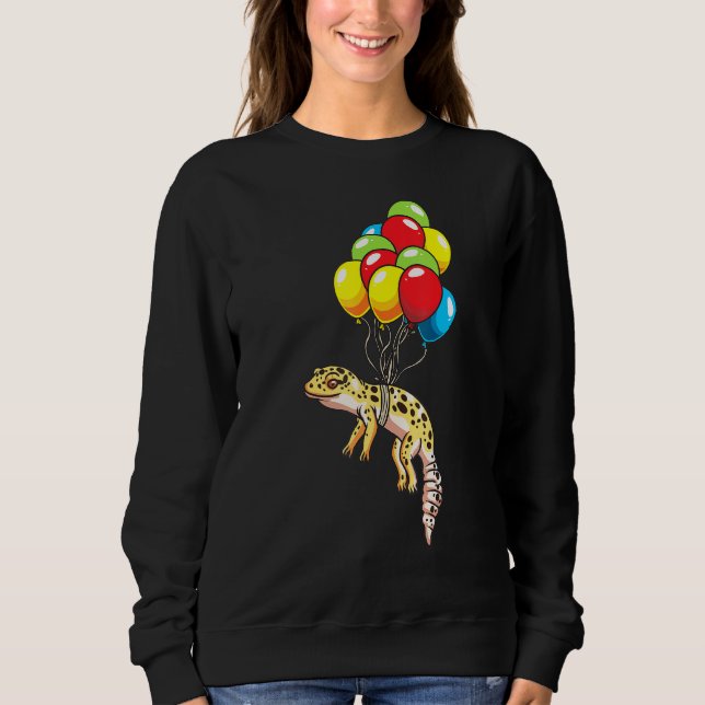 Leopard Gecko med ballonger T Shirt (Framsida)