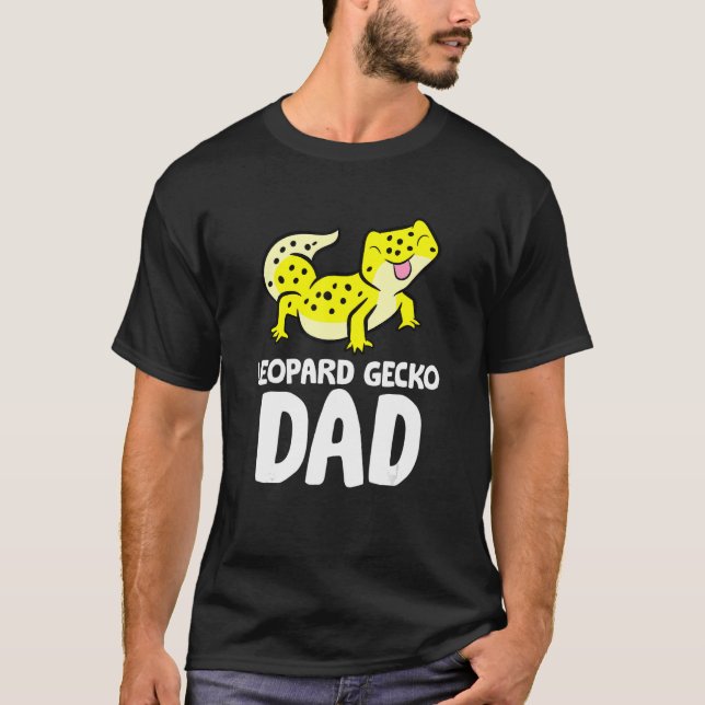 Leopard Gecko Pappa Lizard Reptile Far Leopard Ge T Shirt (Framsida)