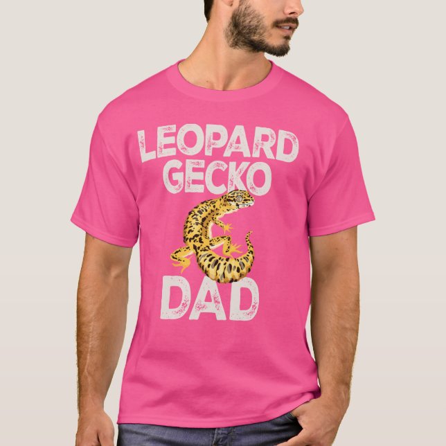 Leopard Gecko Pappa Lizard & Reptiles Common leopa T Shirt (Framsida)