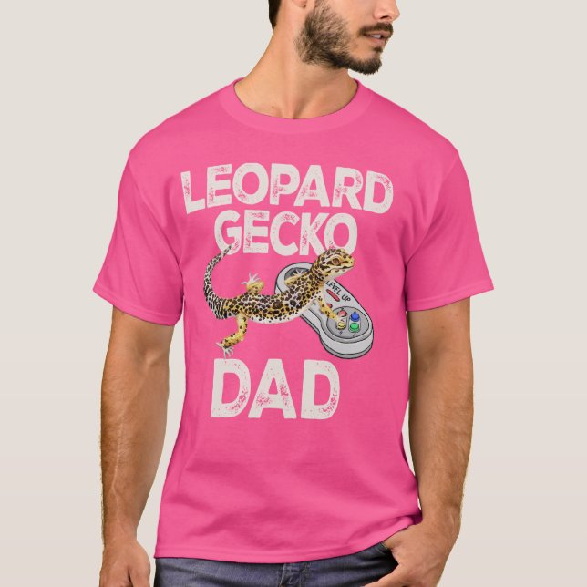 Leopard Gecko Pappa Video Game Lizard & Reptiles G T Shirt (Framsida)