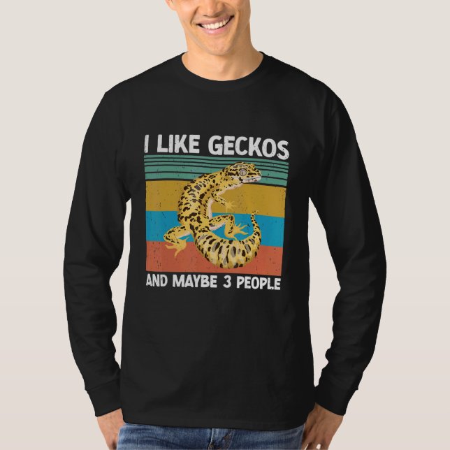Leopard Gecko Reptile Lizard Pet Gecko Keepe T Shirt (Framsida)