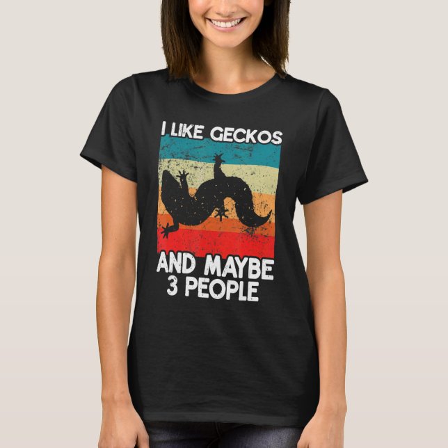 Leopard Gecko Reptile Lizard Pet Gecko Keepe T Shirt (Framsida)