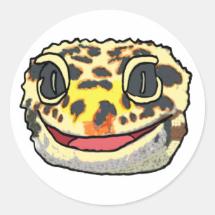 Leopard Gecko Runt Klistermärke