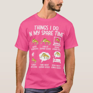 Leopard Gecko Sak jag gör i min lediga tid leopard T Shirt