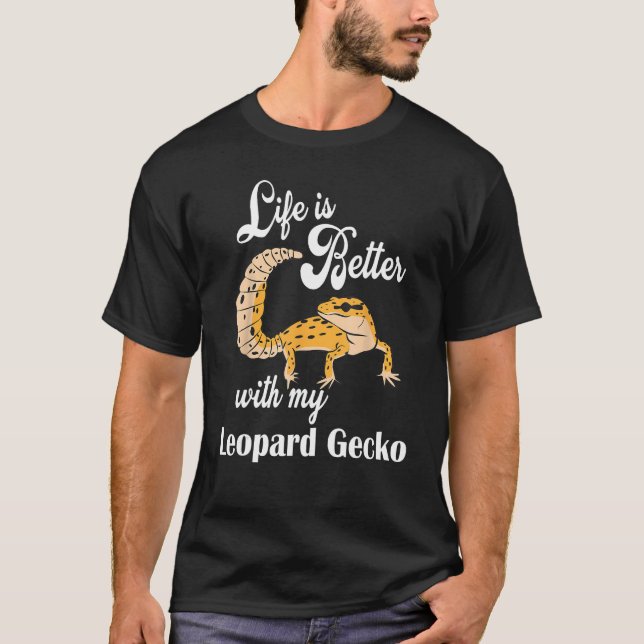 Leopard Gecko Shirt - bättre liv med Reptile T (Framsida)
