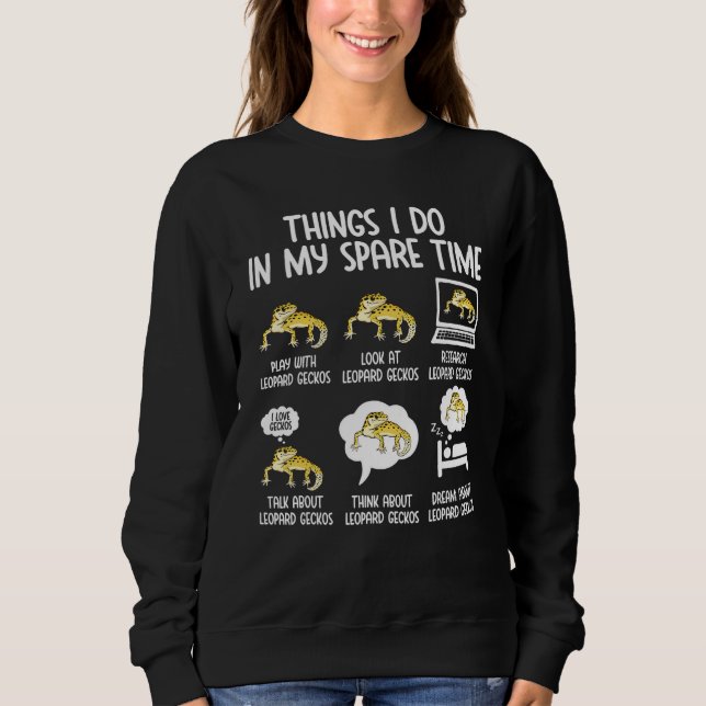 Leopard Gecko Things I Do In My Spare Time Leopard T Shirt (Framsida)