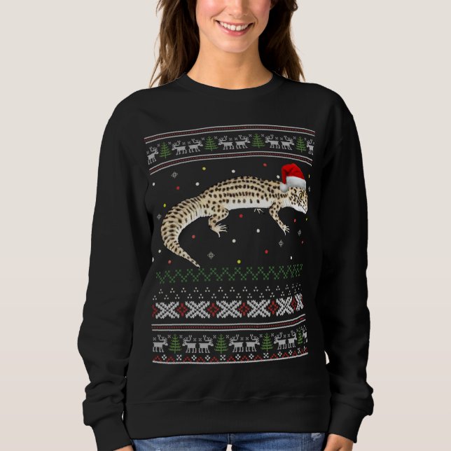 Leopard Gecko Ugly julsötare T Shirt (Framsida)