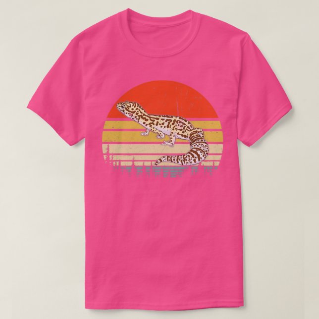 Leopard Gecko Vintage Version T Shirt (Design framsida)