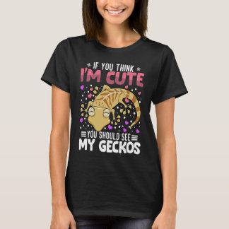 Leopard Geckos Heart Valentine's Day Animal For Wo T Shirt