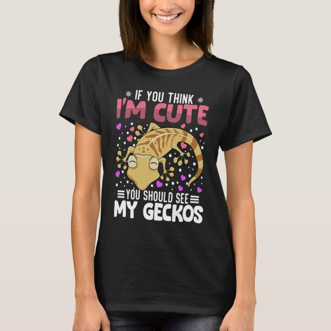 Leopard Geckos Heart Valentine's Day Animal For Wo T Shirt (Framsida)