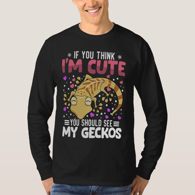 Leopard Geckos Heart Valentine's Day Animal For Wo T Shirt (Framsida)