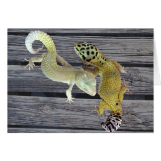 Leopard Geckos - Jackande av många Färg Hälsningskort