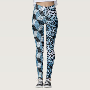 Leopard Geometric, djurhuddesign. Leggings