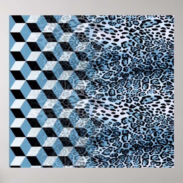 Leopard Geometric, djurhuddesign. Poster (Framsidan)