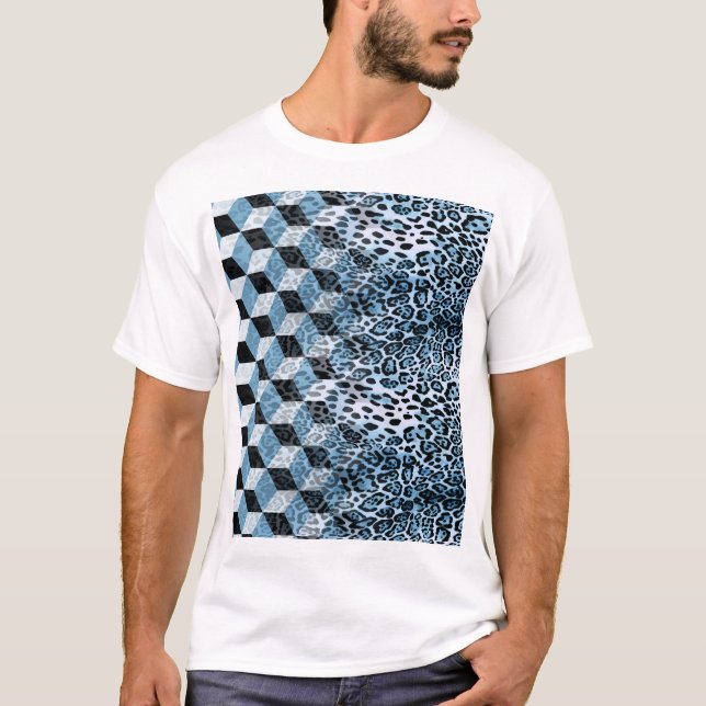 Leopard Geometric, djurhuddesign. T Shirt (Framsida)
