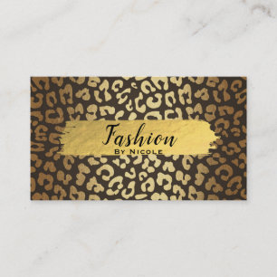Leopard Gepard Djur Hudtryck Glam Modern Visitkort