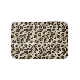 Leopard Gepard Djurtrycksmönster Beige Brun Badrumsmatta
