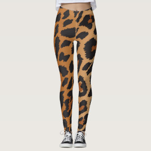 Leopard Gepardfläckar Vilda Djurtryck Mönster Leggings