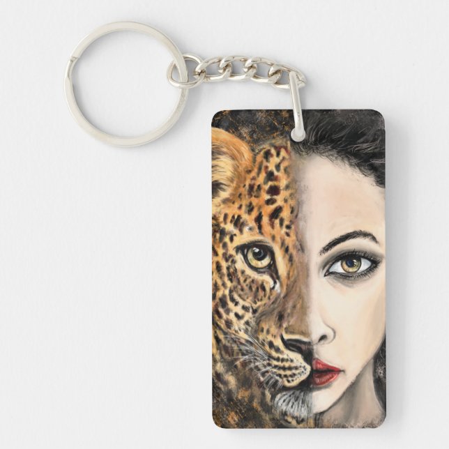 Leopard Girl Keychain (Framsidan)