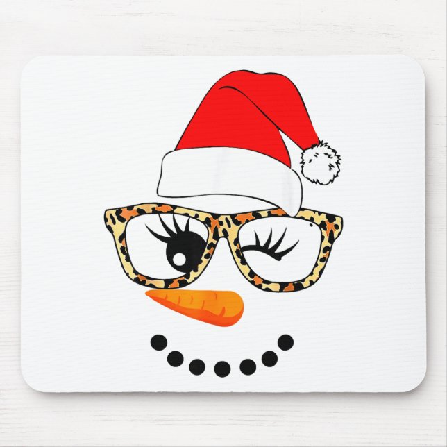 Leopard Gles Santa Claus Snowman Face Christmas Co Musmatta (Framsidan)
