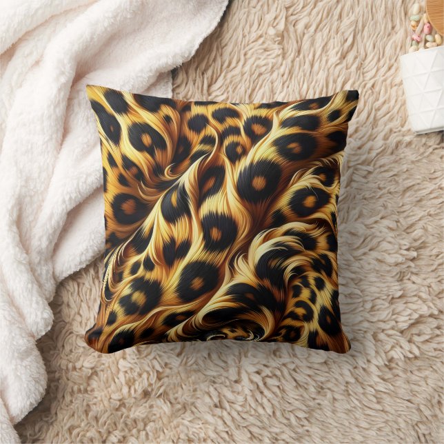 Leopard Glow: Embrace Exotic Comfort Kudde (Filt)