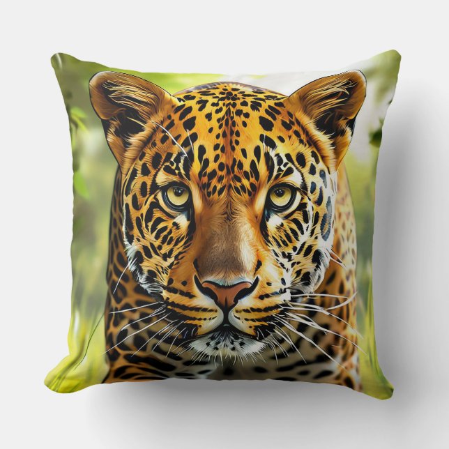 Leopard Glow ❄️ Vild Safari Chic Kudde (Framsida)