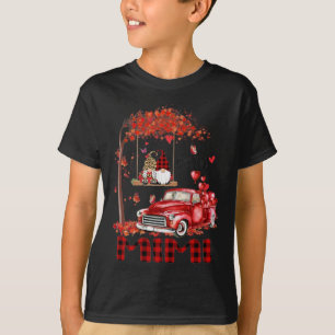 Leopard Gnome Mi Red Lastbil Heart Träd Valentine' T Shirt