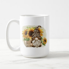 Leopard Gnome Sunblommor Kaffemugg