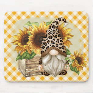 Leopard Gnome Sunblommor Musmatta