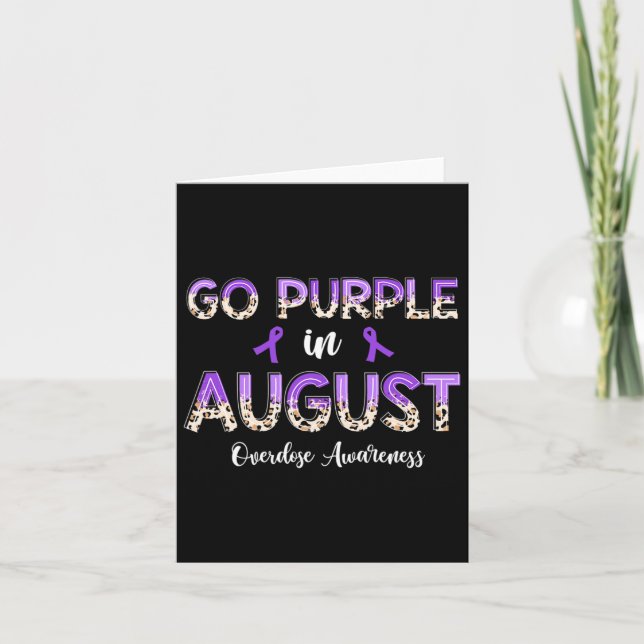 Leopard Go Purple I August Överdosmedvetenhet  Kort (Framsida)