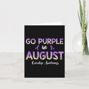 Leopard Go Purple I August Överdosmedvetenhet Kort