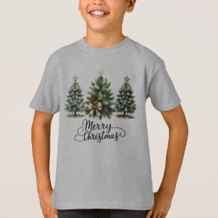 Leopard God Jul Träd Coquette Bow Jul T Shirt