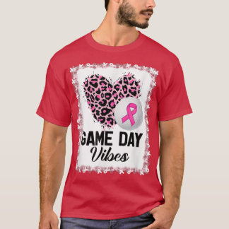 Leopard Golf Game Day Vibes Breast Cancer Awarenes T Shirt