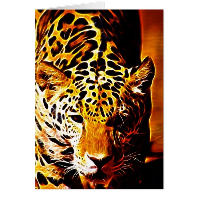 Leopard Gotcha Hälsningskort (Framsidan)