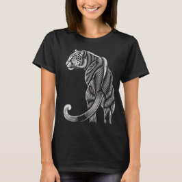 "Leopard Grace – Konstnärlig Linje Konst T Shirt