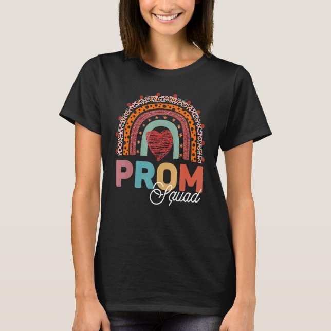 Leopard Graphic Prom Squad 2022 Senior Grad Gradua T Shirt (Framsida)