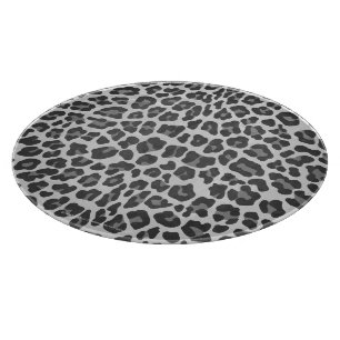 Leopard Grått och Light Grått Print
