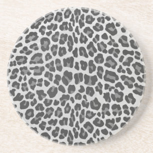 Leopard Grått och Light Grått Print Underlägg Sandsten