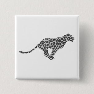 Leopard Grått och Light Grått Silhouette Knapp