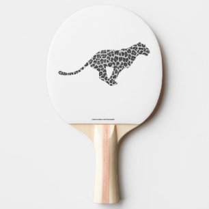 Leopard Grått och Light Grått Silhouette Pingisracket