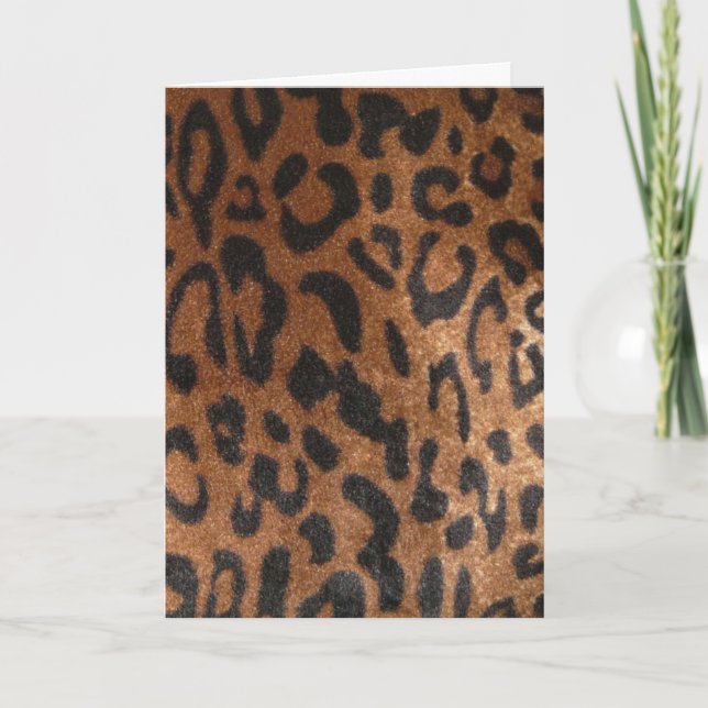 Leopard Grattis på födelsedagen Card Kort (Framsida)