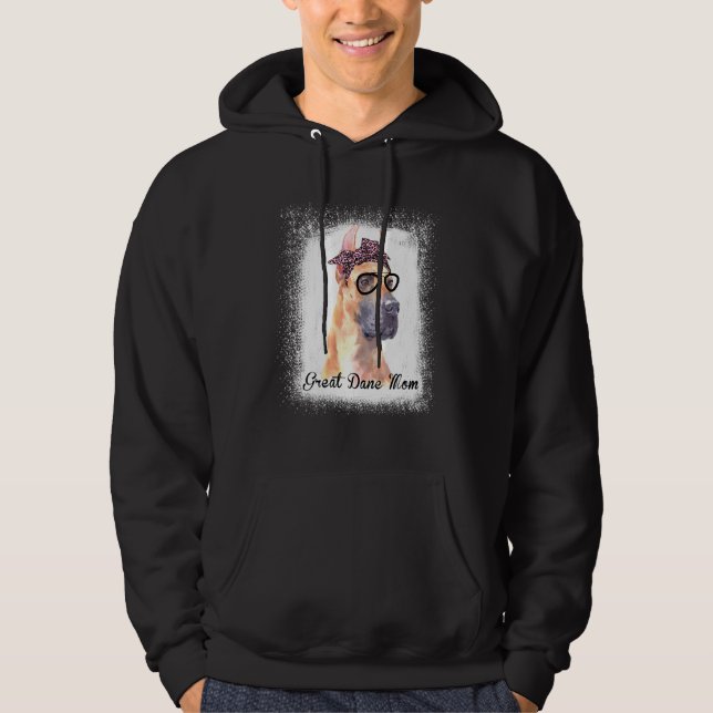 Leopard Great dane Mamma Bleached Dachshund Owner  Hoodie (Framsida)
