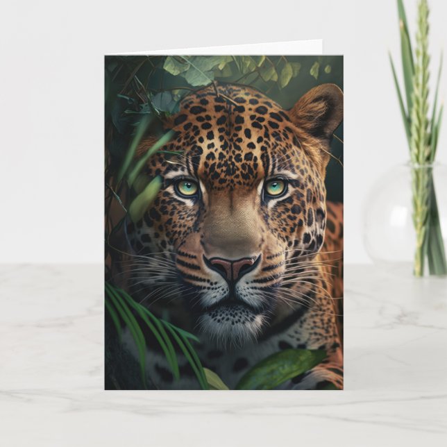 Leopard Greeting Card Kort (Framsida)