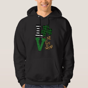 Leopard & Grönt Buffalo Play Kärlek St Patrick's D Hoodie